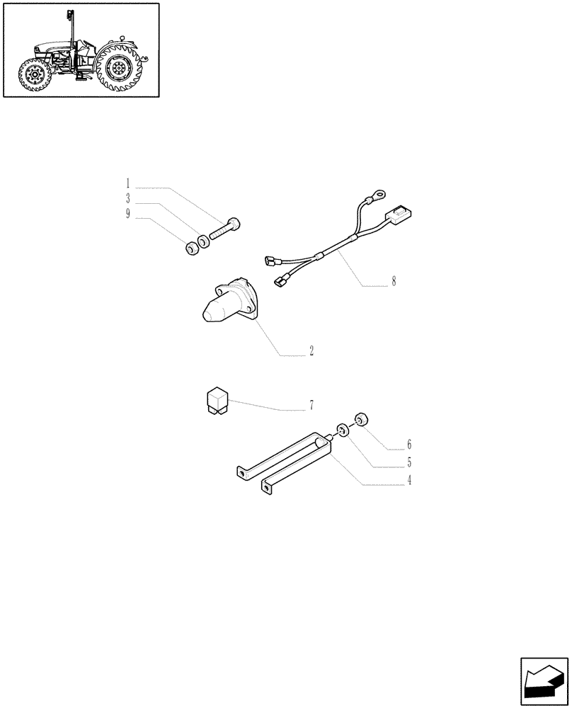 Схема запчастей Case IH JX1095C - (1.75.4/02) - (VAR.738) ADDITIONAL POWER POINTS - ISO (06) - ELECTRICAL SYSTEMS