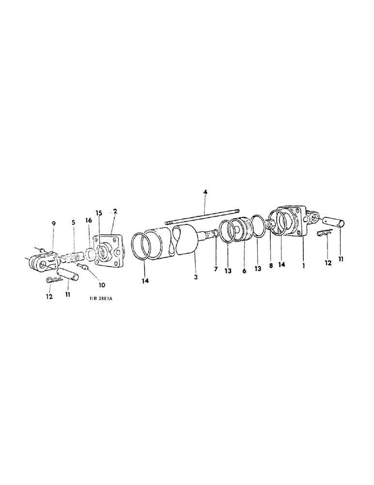 Схема запчастей Case IH 45 - (C-19) - C-FRAME LIFT HYDRAULIC CYLINDER, MONARCH 