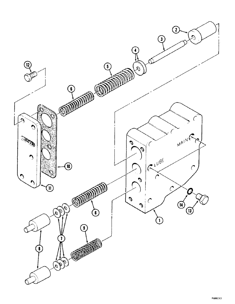 Схема запчастей Case IH 9350 - (6-028) - POWER SHIFT TRANSMISSION ASSEMBLY, REGULATOR VALVE ASSEMBLY (06) - POWER TRAIN