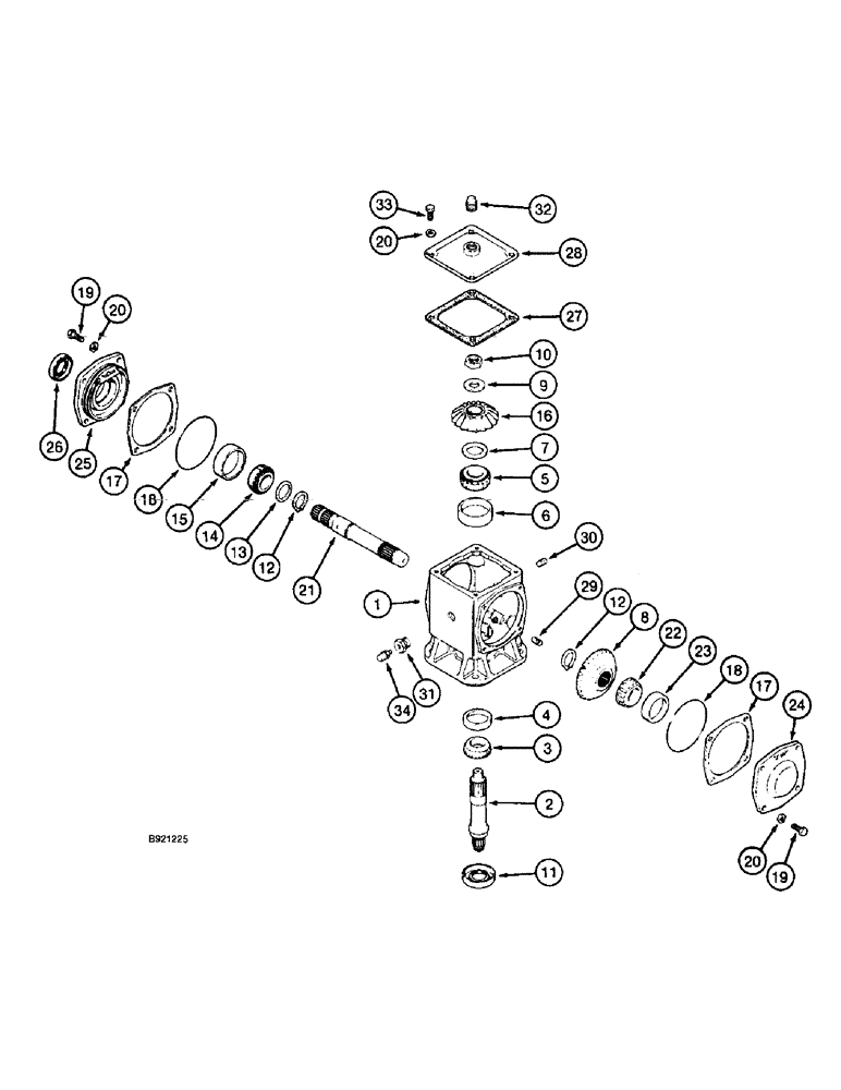 Схема запчастей Case IH 2055 - (9A-34) - GEARBOX, DRUM DRIVE, RIGHT-HAND (13) - PICKING SYSTEM