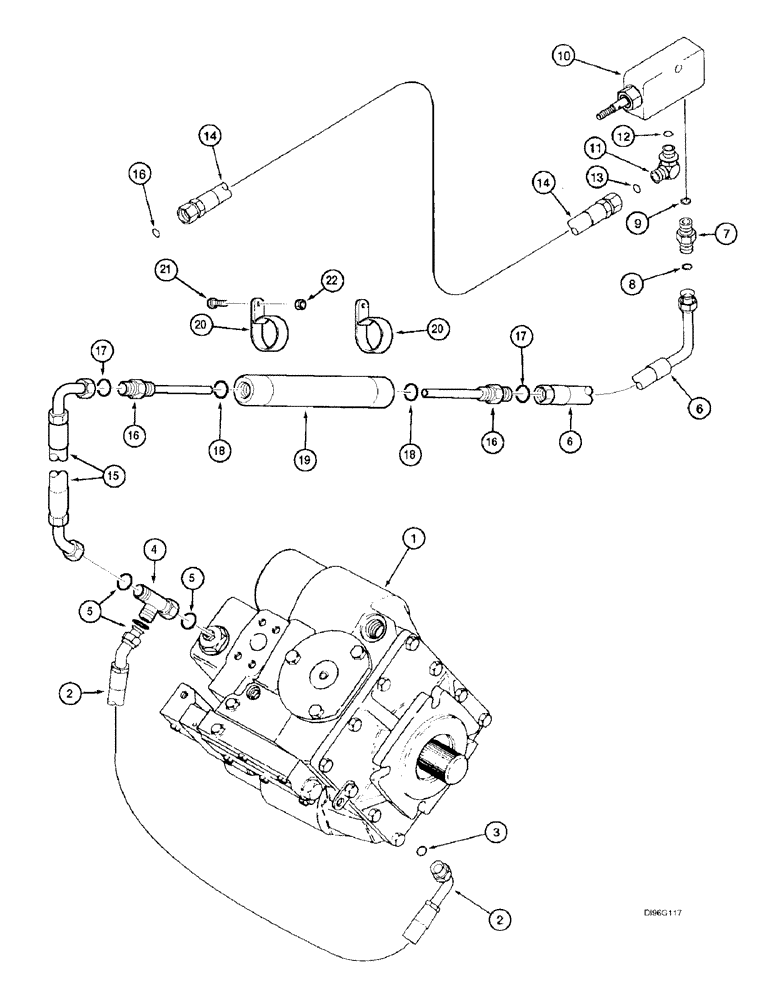 Схема запчастей Case IH 2188 - (6-17A) - FOOT-N-INCH VALVE HYDRAULIC SYSTEM, COMBINE P.I.N. JJC0193725 AND AFTER (03) - POWER TRAIN