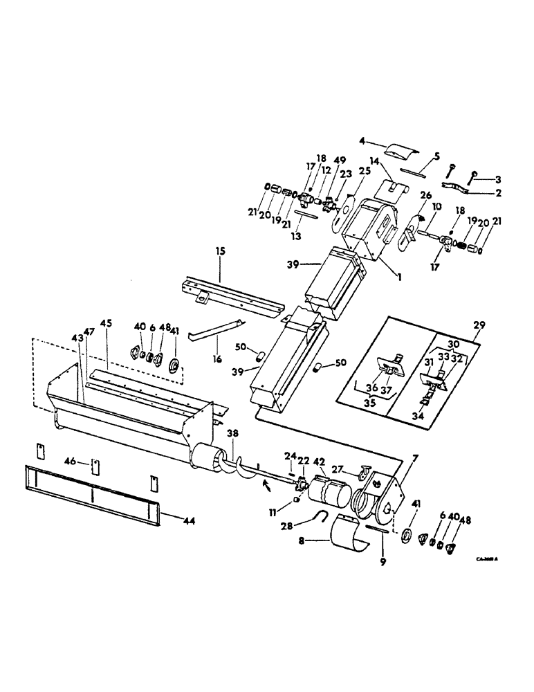 Схема запчастей Case IH 615 - (25-08) - ELEVATORS, TAILINGS ELEVATOR AND TROUGH Elevators