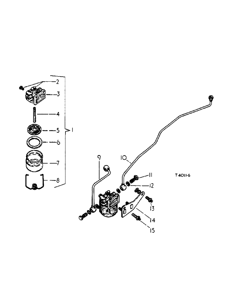 Схема запчастей Case IH 276 - (6-49) - WATER TRAP ATTACHMENT (03) - FUEL SYSTEM