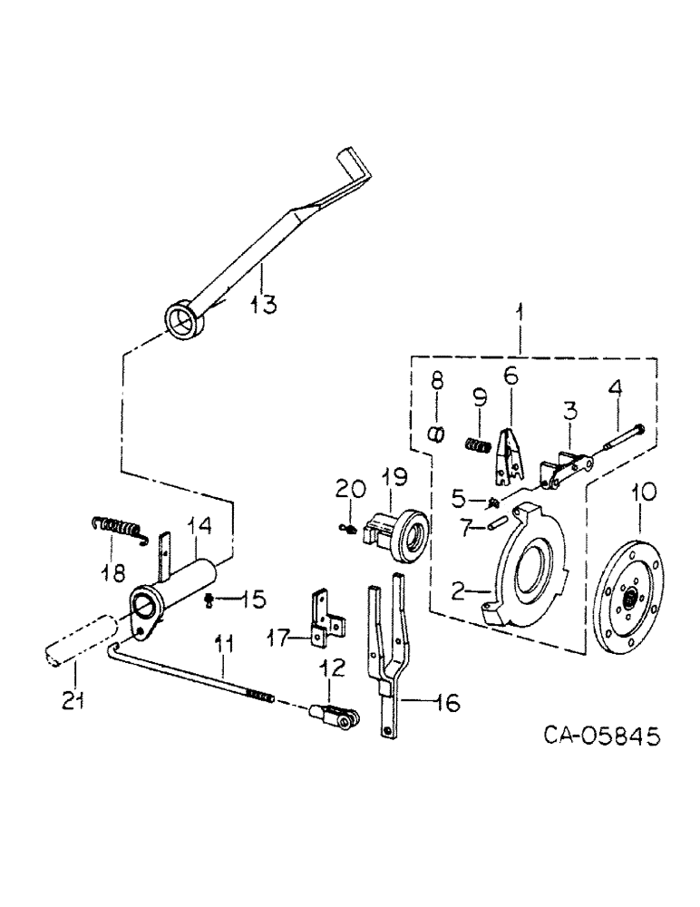 Схема запчастей Case IH 184 - (07-05) - DRIVE TRAIN, CLUTCH AND CONTROLS, 184 TRACTOR (04) - Drive Train