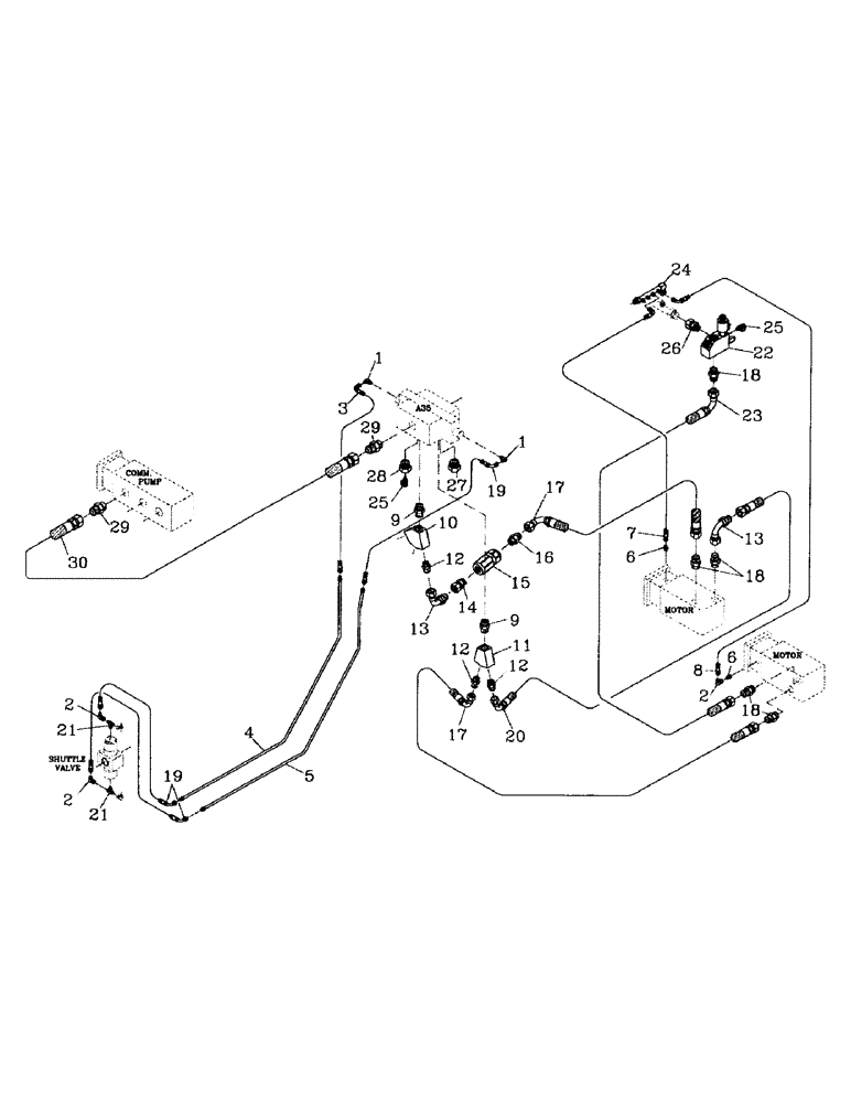 Схема запчастей Case IH 7000 - (B05-75) - HYDRAULIC CIRCUIT, CHOPPER, FLORIDA OPTION Hydraulic Components & Circuits