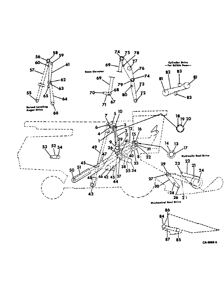 Схема запчастей Case IH 815 - (02-07) - MISCELLANEOUS, CHAIN AND SPROCKET DIAGRAM, RIGHT SIDE Accessories & Attachments / Miscellaneous