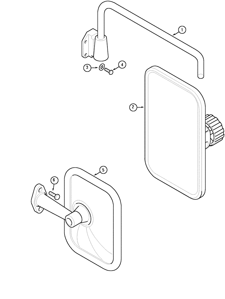 Схема запчастей Case IH MX100C - (09-82) - MIRRORS, A POST, MIRROR-INNER (09) - CHASSIS