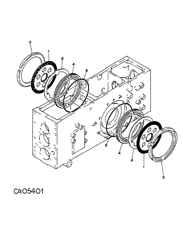 Схема запчастей Case IH 284 - (04-01) - BRAKES, MAIN BRAKE (5.1) - BRAKES