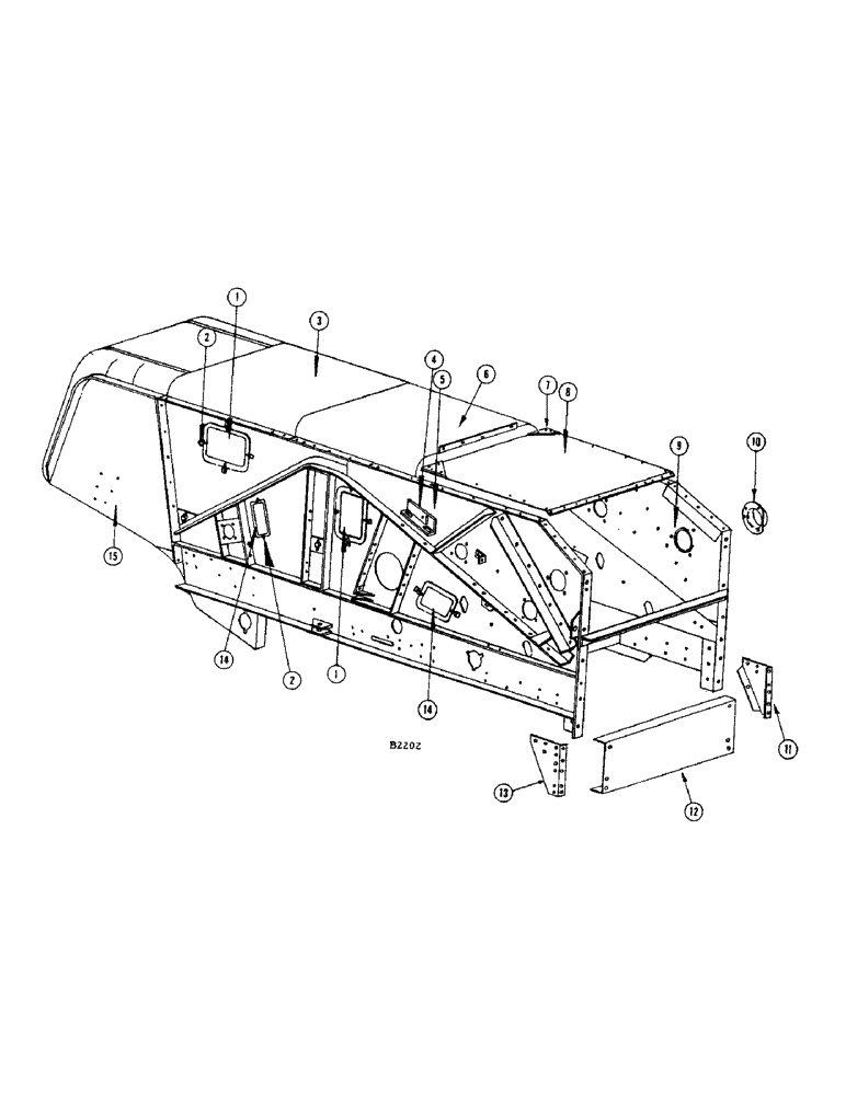 Схема запчастей Case IH 400 - (084) - BODY PANELS (90) - PLATFORM, CAB, BODYWORK AND DECALS