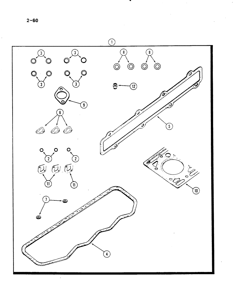 Схема запчастей Case IH 485 - (2-060) - SERVICE KITS (02) - ENGINE