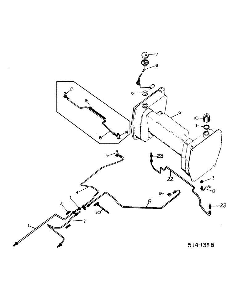 Схема запчастей Case IH 385 - (12-03) - POWER, FUEL TANK SUPPORTS AND PIPING Power