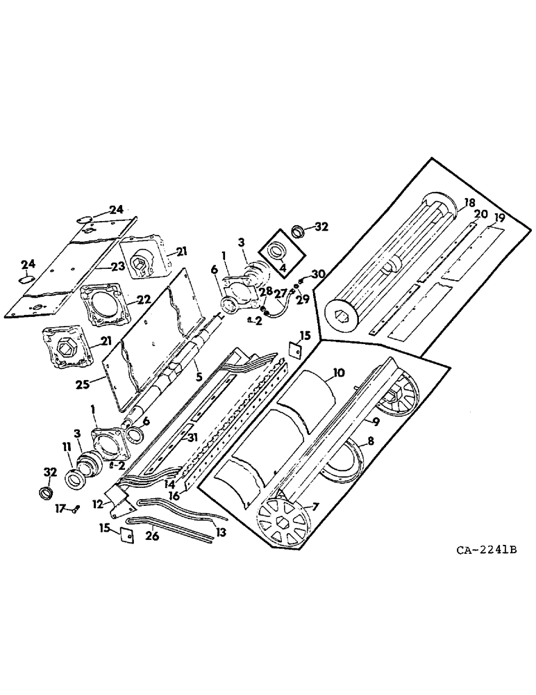 Схема запчастей Case IH 815 - (R-30) - SEPARATOR, CYLINDER BEATER AND GRATE Separation