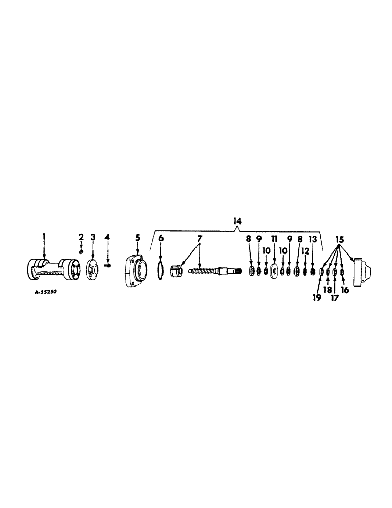 Схема запчастей Case IH 460 - (131) - STEERING MECHANISM, STEERING WORM UNIT, FOR FARMALL 460 SERIES TRACTORS W/O POWER STEERING Steering Mechanism