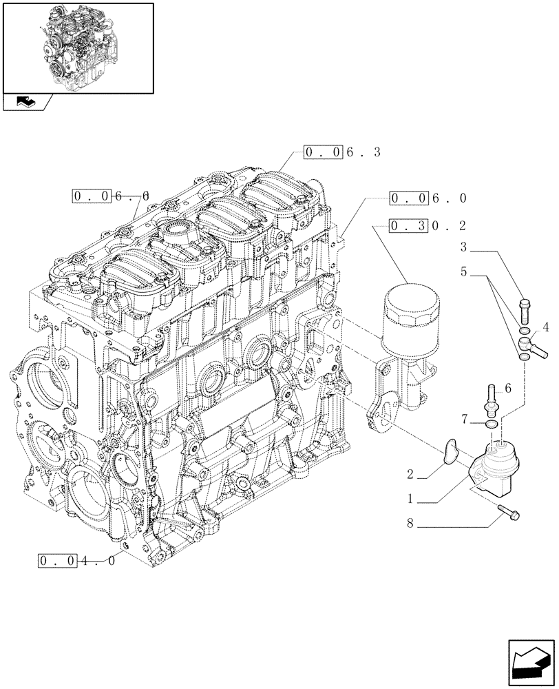 Схема запчастей Case IH FARMALL 85N - (0.20.1) - FUEL PUMP (01) - ENGINE