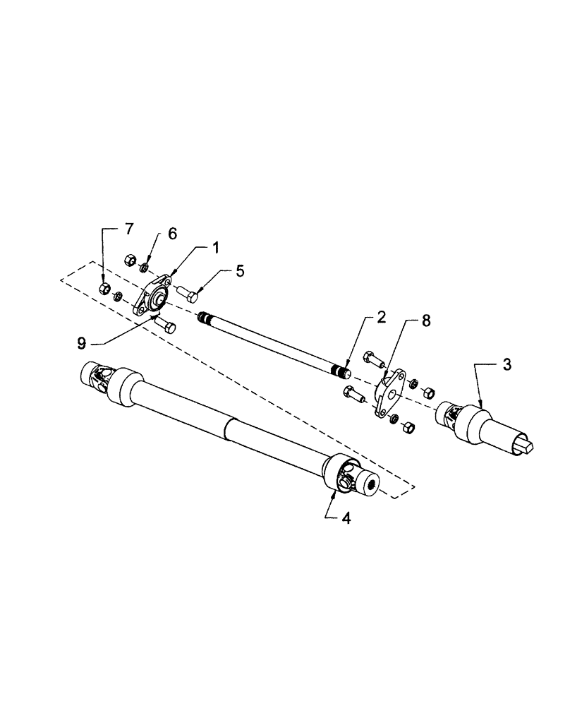 Схема запчастей Case IH 717151046 - (110) - MID PTO DRIVE KIT - 715584006 