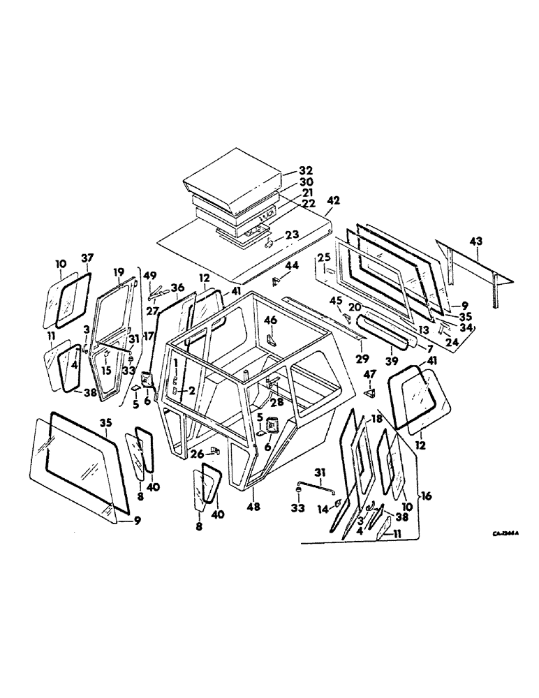 Схема запчастей Case IH 21456 - (13-18) - SUPERSTRUCTURE, TRACTOR CAB (05) - SUPERSTRUCTURE