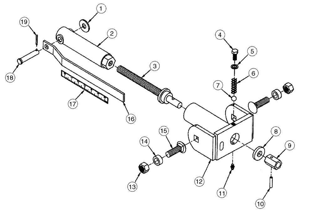 Схема запчастей Case IH 2240 - (09-06) - ROW UNIT ADJUSTING CRANK ASSY 