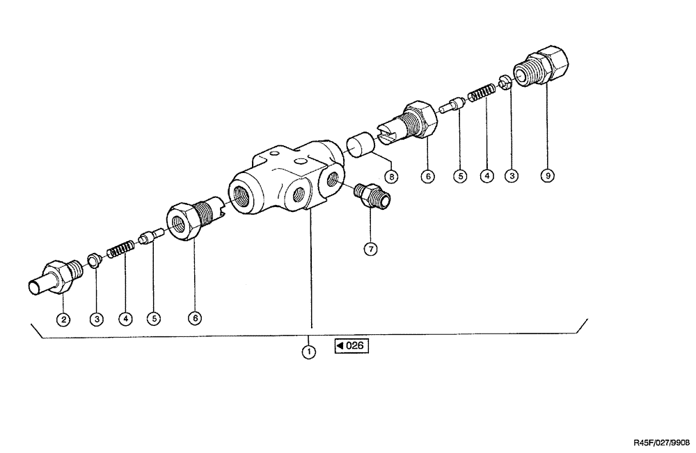 Схема запчастей Case IH RU450 - (0027) - LOCK-UP VALVE ASSY. (58) - ATTACHMENTS/HEADERS