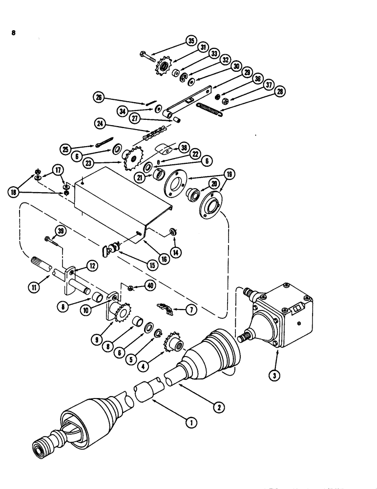 Схема запчастей Case IH 3640 - (08) - MAIN DRIVE TRAIN 