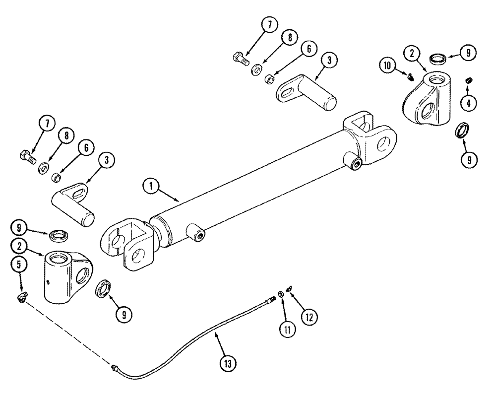 Схема запчастей Case IH STX325 - (05-04) - CYLINDER MOUNTING ARTICULATION (05) - STEERING