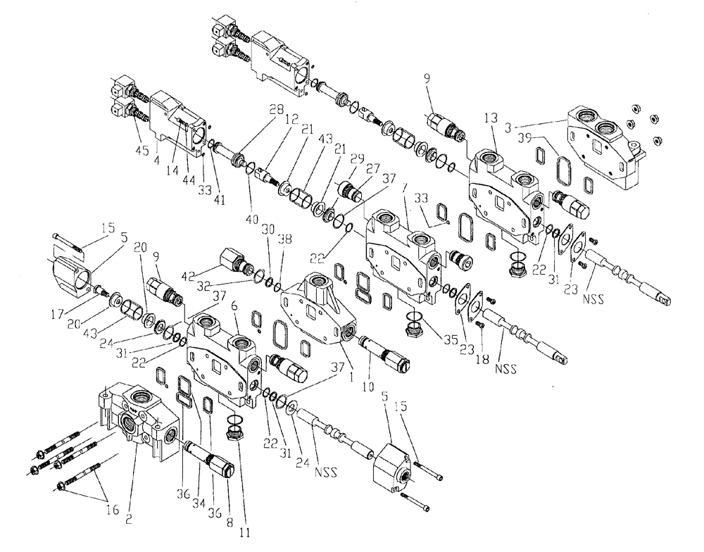 Схема запчастей Case IH 7700 - (B05[03]) - HYDRAULIC VALVE A20 [ELECTRIC] Hydraulic Components & Circuits