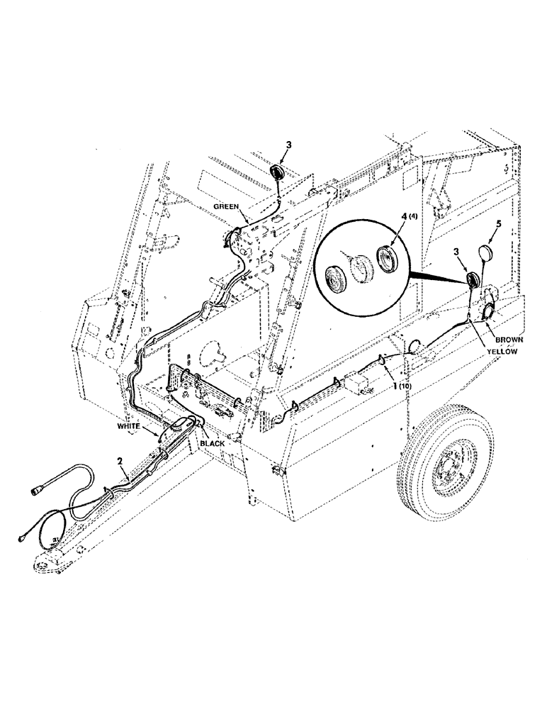 Схема запчастей Case IH 8450 - (124) - LIGHT, WARNING, KIT (06) - ELECTRICAL