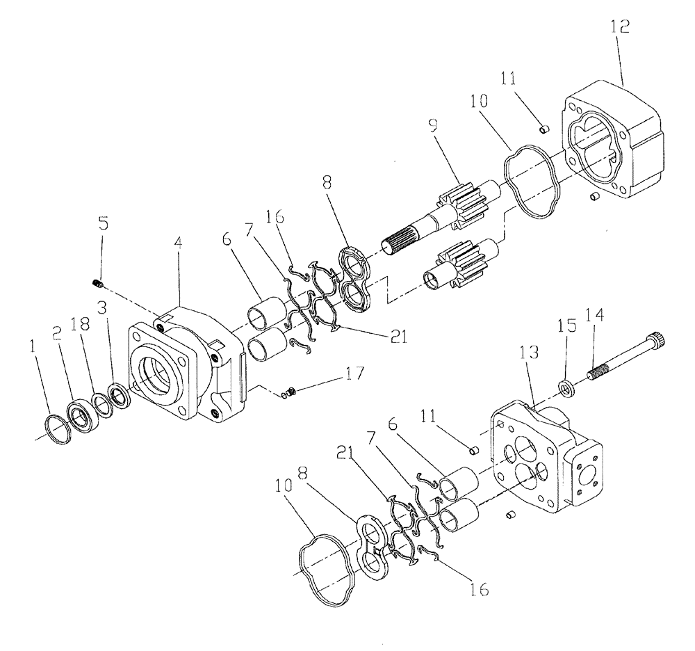 Схема запчастей Case IH 7700 - (B03[10]) - HYDRAULIC MOTOR M365A Hydraulic Components & Circuits