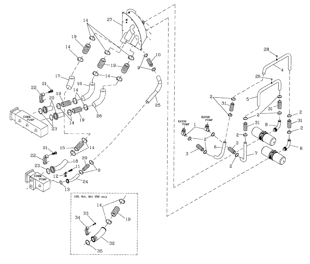 Схема запчастей Case IH 7700 - (B06[05]) - HYDRAULIC SUCTION LINES {COMMERCIAL PUMP} Hydraulic Components & Circuits