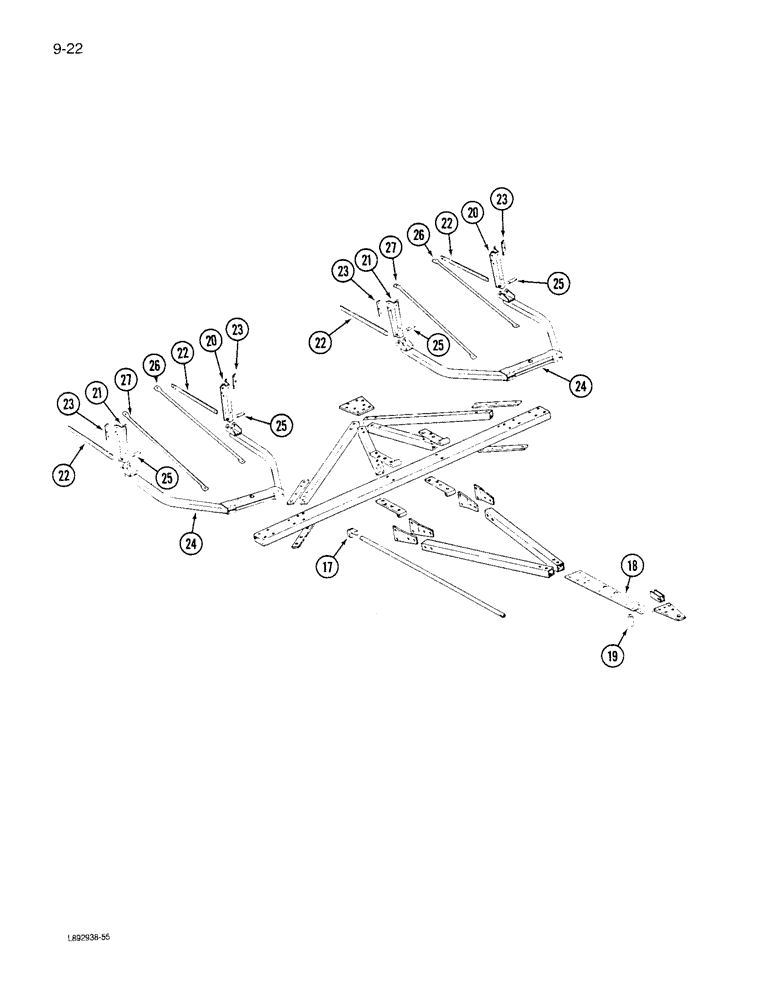 Схема запчастей Case IH 6300 - (9-022) - HITCH TWO DRILL HEAVY DUTY (09) - CHASSIS/ATTACHMENTS