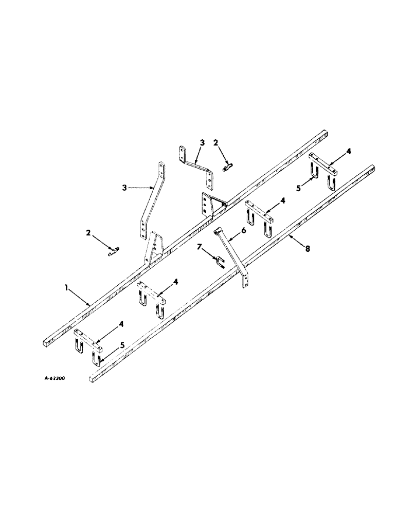 Схема запчастей Case IH 667 - (AF-06) - TOOL BAR REAR SECTION, 3-PT HITCH FOR FARMALL 240, 340, 404 AND 504 TRACTORS (UP TO 1965) 