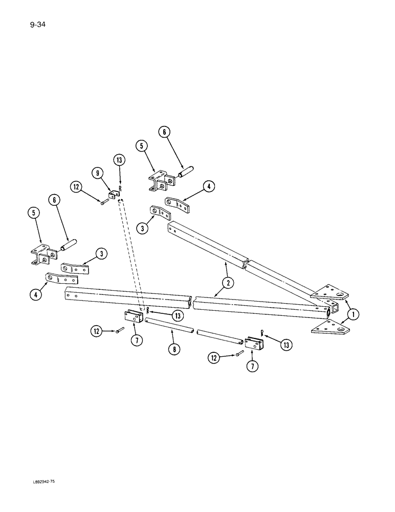 Схема запчастей Case IH 6300 - (9-034) - FRONT HITCH FOUR DRILL, 16 X 6 AND 20 X 6 (09) - CHASSIS/ATTACHMENTS