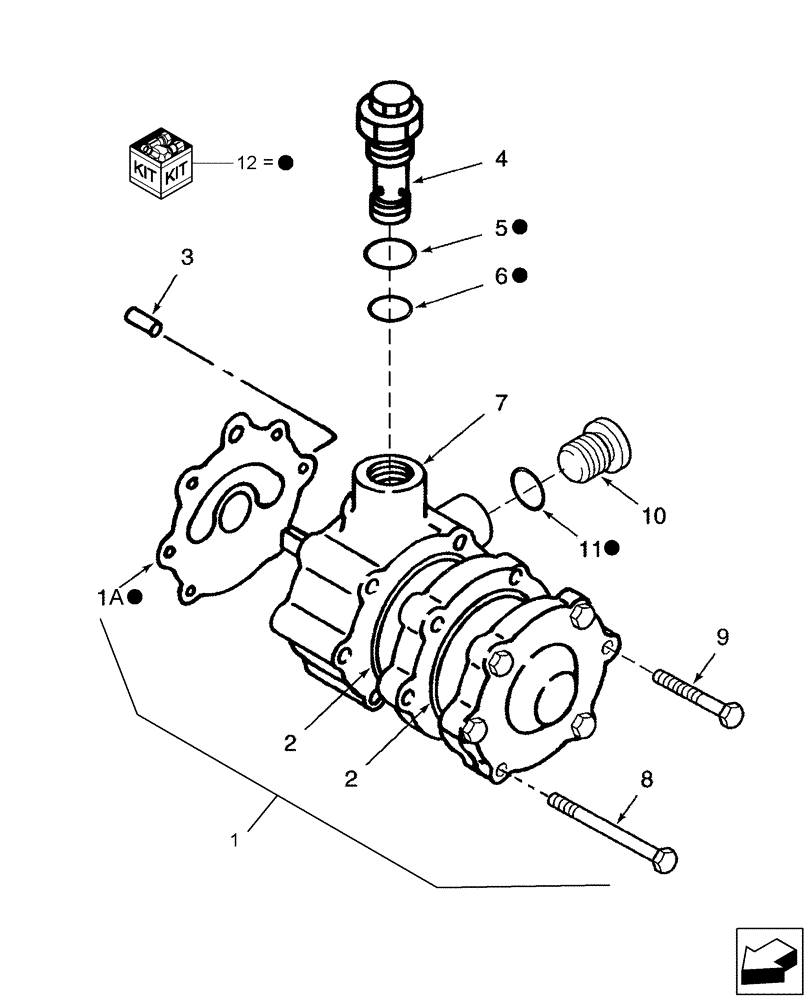 Схема запчастей Case IH 2588 - (29.212.06[01]) - CHARGE PUMP ASSY - HYDROSTATIC PUMP - CORN AND GRAIN COMBINE (29) - HYDROSTATIC DRIVE