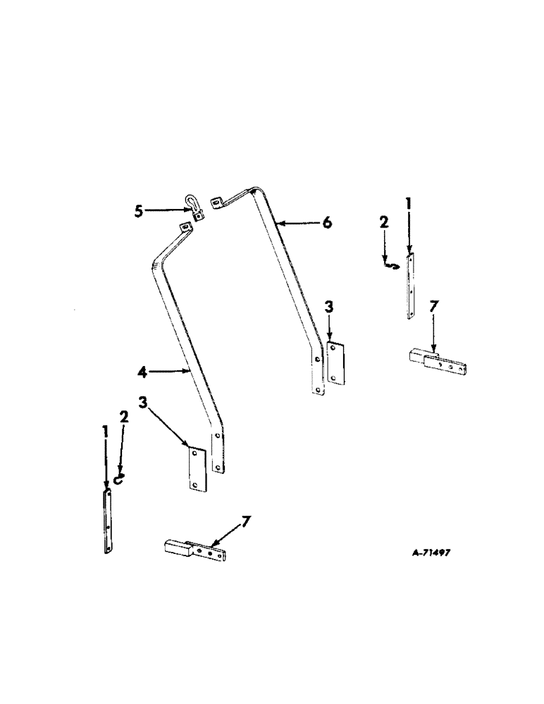 Схема запчастей Case IH 188 - (C-35[A]) - MARKER EXTENSION BRACKET, PARTS FOR USE WITH MARKER WHEN USING 268 AND 468 CULTIVATORS 