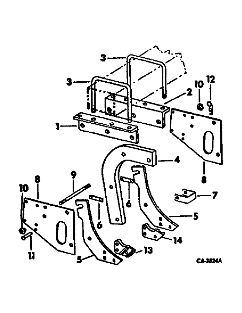 Схема запчастей Case IH 92 - (D-05) - BEAM AND ANGLES, QUANTITIES SHOWN ARE PER ROW 