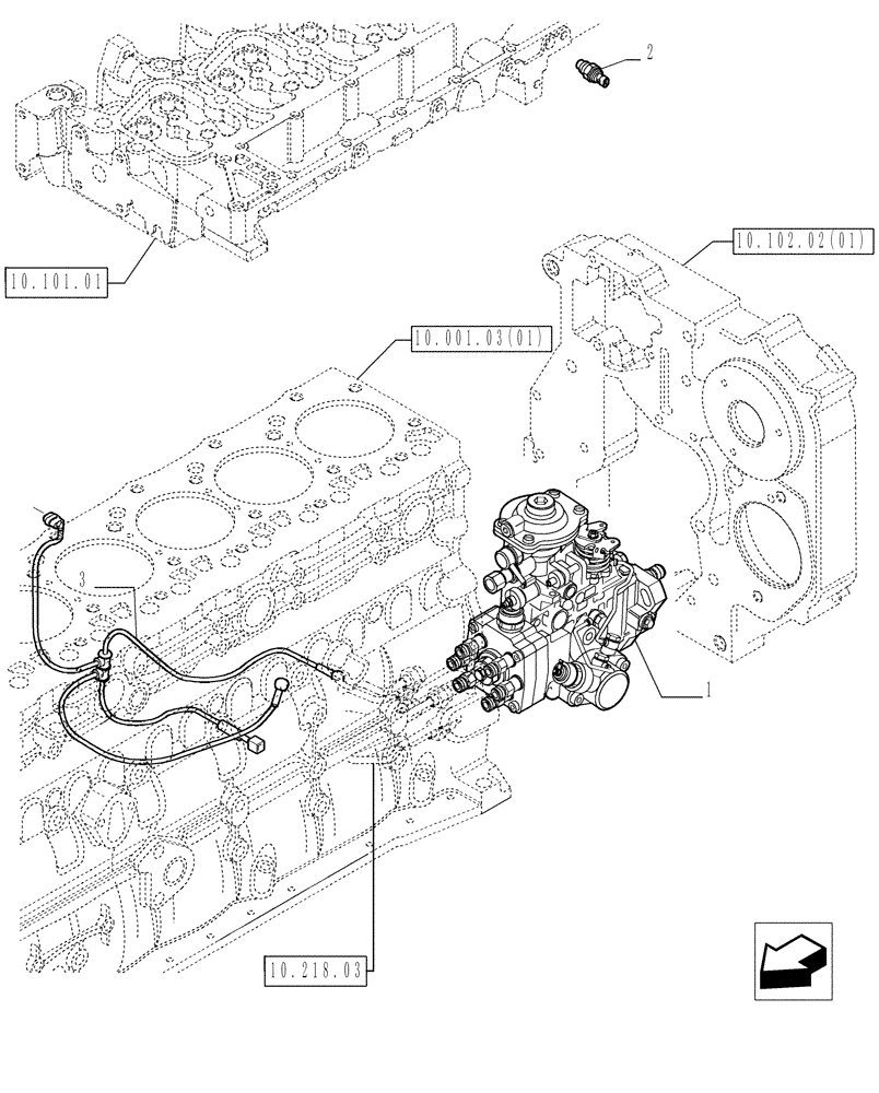 Схема запчастей Case IH P140 - (10.248.01) - INJECTION PUMP (10) - ENGINE