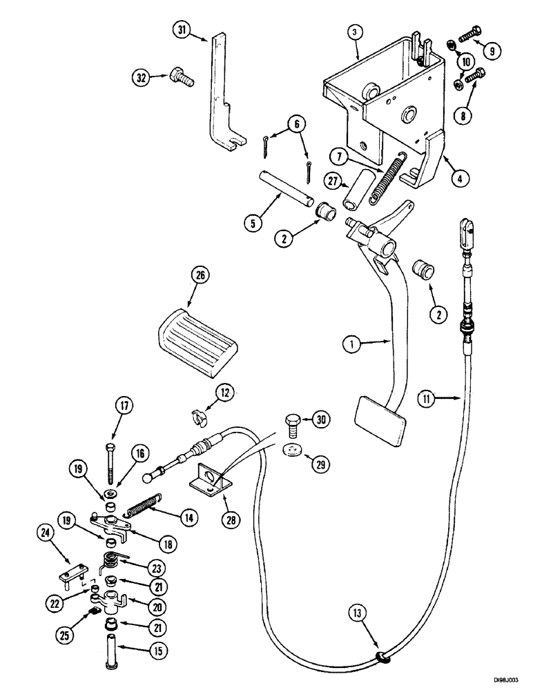 Схема запчастей Case IH 5150 - (6-094) - INCHING PEDAL, ( - JJF1029999) (06) - POWER TRAIN