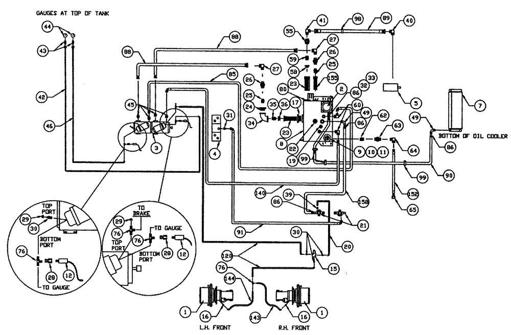 Схема запчастей Case IH PATRIOT WT - (05-004) - HYDRAULIC PLUMBING - HYDROSTATIC PUMP Hydraulic Plumbing