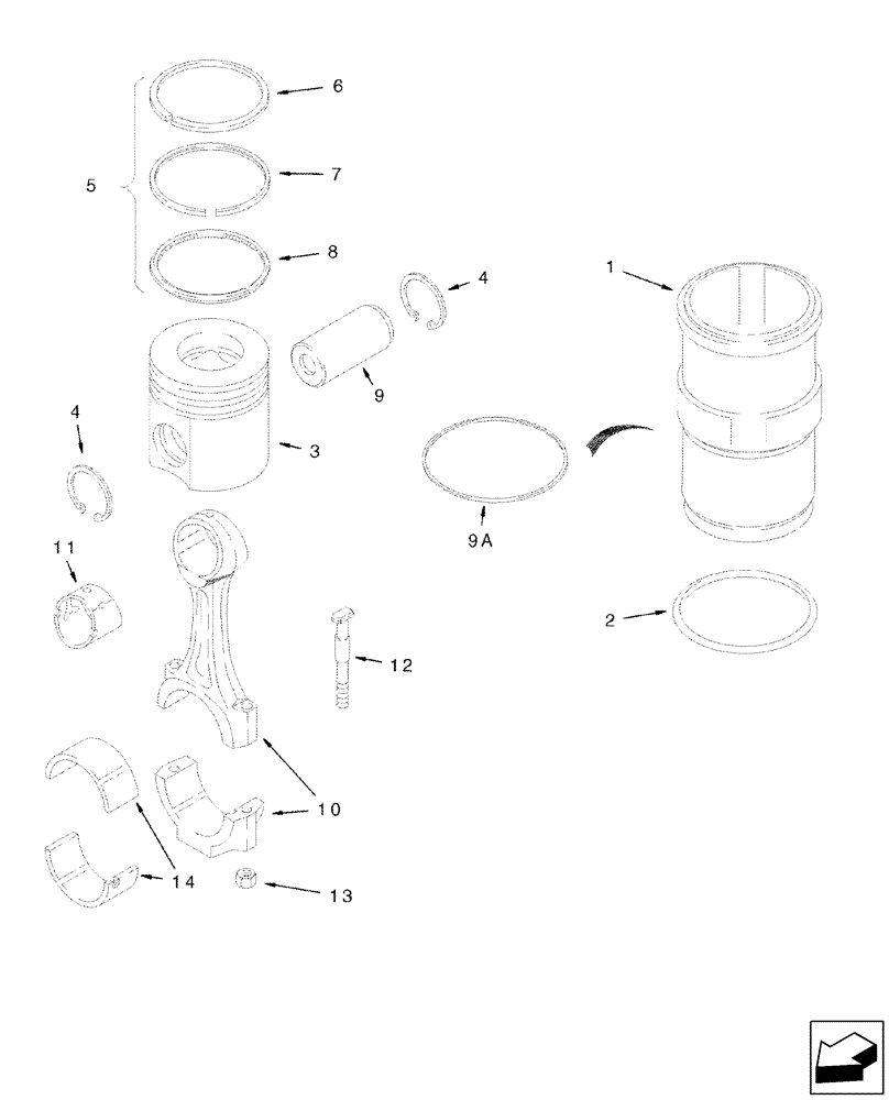 Схема запчастей Case IH 2588 - (10.105.02) - PISTONS - CONNECTING RODS (10) - ENGINE