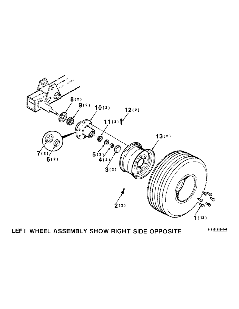 Схема запчастей Case IH 8360 - (7-30) - WHEEL AND HUB ASSEMBLY (09) - CHASSIS