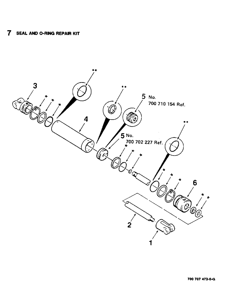 Схема запчастей Case IH 8380 - (8-10) - MASTER, CYLINDER, HYD., HEADER LIFT ASSY., 700707473 HYD. CYL. COMPLETE, S/N CFH0009501 - CFH0010162 (08) - HYDRAULICS