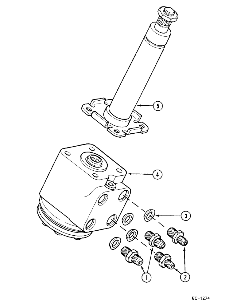 Схема запчастей Case IH 685 - (5-272) - STEERING VALVE AND COLUMN, 685 : 18001-, 885 : 18001- (05) - STEERING