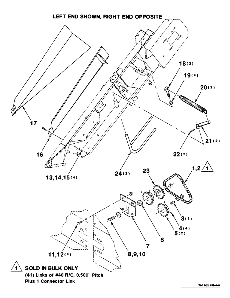 Схема запчастей Case IH 8840 - (9-012) - END DELIVERY DEFLECTOR KIT, HK60566 END DELIVERY DEFLECTOR KIT COMPLETE, 21 FOOT ONLY (58) - ATTACHMENTS/HEADERS