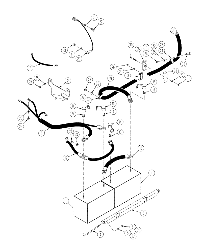 Схема запчастей Case IH STX275 - (04-15) - BATTERIES (04) - ELECTRICAL SYSTEMS