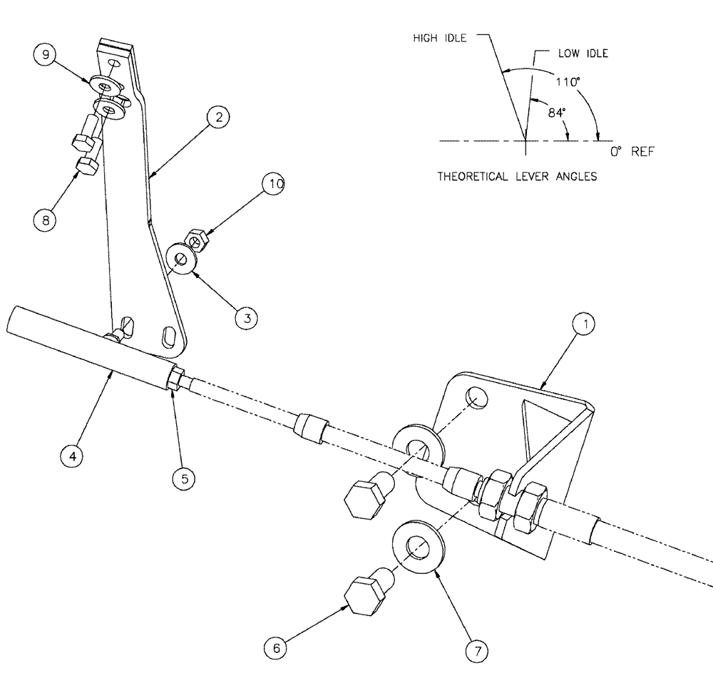 Схема запчастей Case IH SPX3200 - (03-039) - THROTTLE CABLE ASSEMBLY (01) - ENGINE