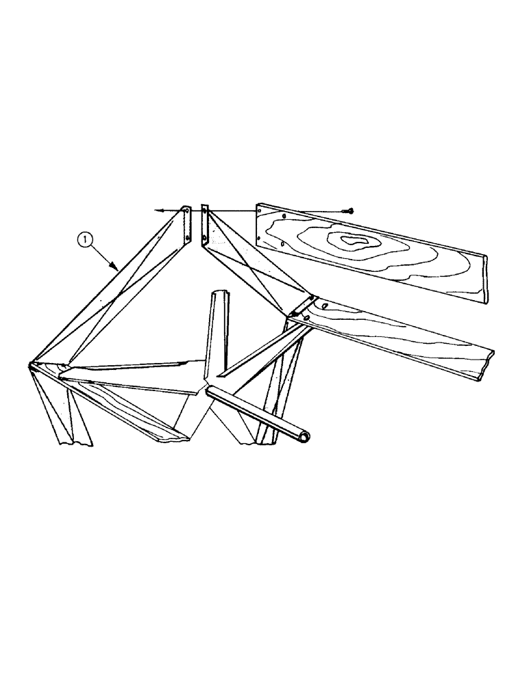 Схема запчастей Case IH 855 - (48[A]) - REEL BAT END ATTACHMENT 