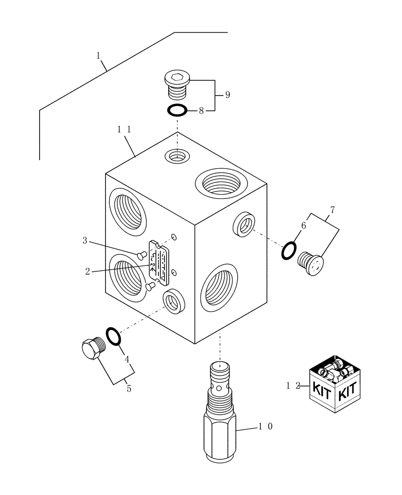 Схема запчастей Case IH SCX100 - (07.04) - RELIEF VALVE (07) - HYDRAULICS