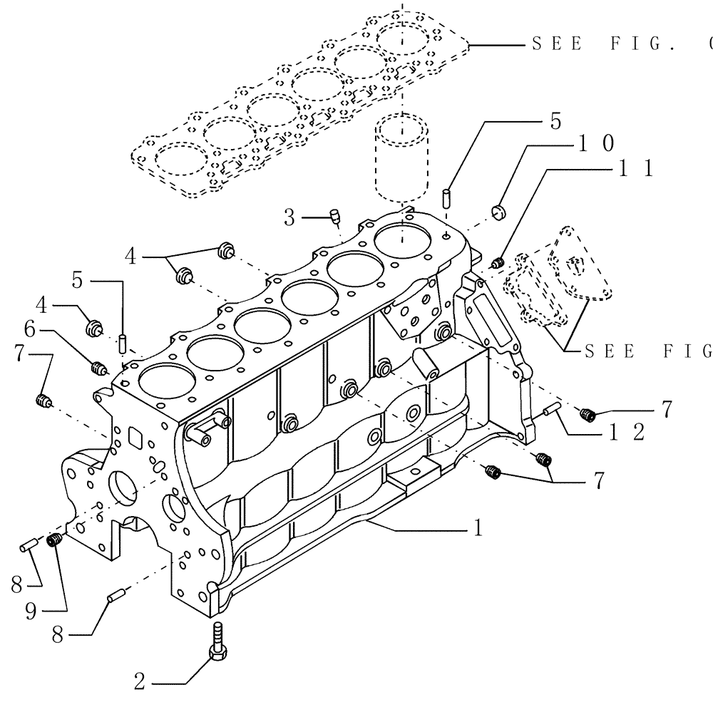 Схема запчастей Case IH WDX1701 - (062) - ENGINE, BLOCK & PLUGS (10) - ENGINE