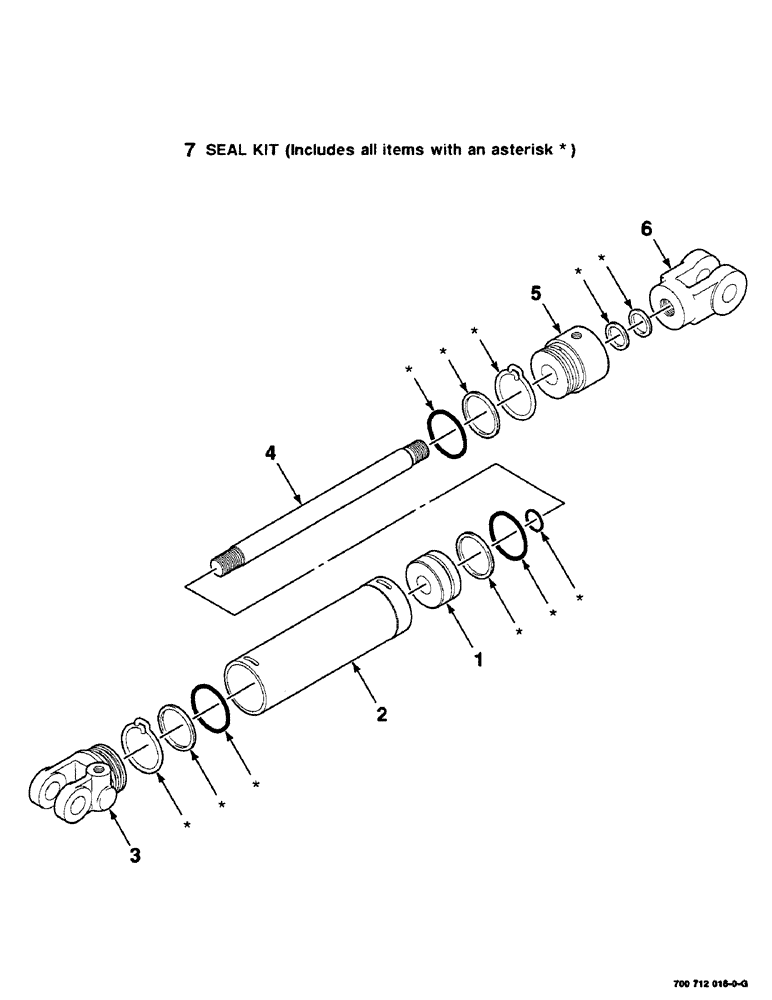 Схема запчастей Case IH SC412 - (8-22) - HYDRAULIC CYLINDER ASSEMBLY-HEADER LIFT(MASTER)(700712016 HYDR. CYLD COMPLETE-3-1/4"BORE BY 8"STROKE (08) - HYDRAULICS