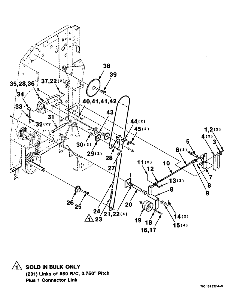 Схема запчастей Case IH 8435 - (2-20) - DRIVE ASSEMBLY, SERIAL NUMBER CFH0124401 AND LATER Driveline