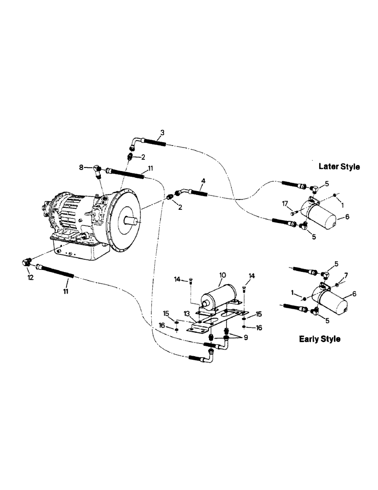 Схема запчастей Case IH PTA297 - (04-61) - PTA 296 & PTA 297 TRANSMISSION FILTER & COOLER (04) - Drive Train